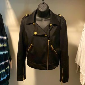 Black/gold, size medium, bisou bisou Michele Bohbot jacket